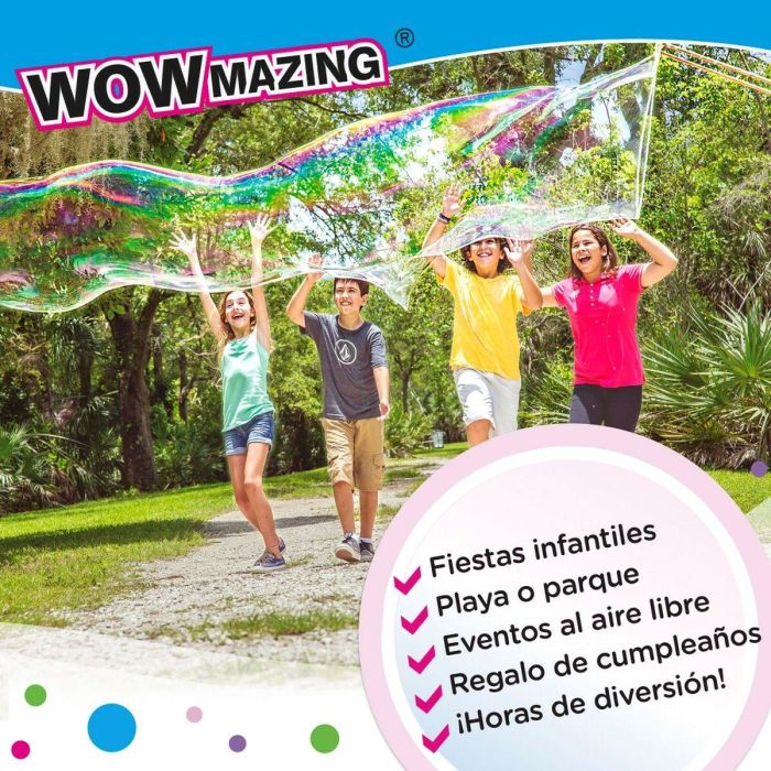 Líquido para pompas de jabón WOWmazing 6,3 x 11,5 x 1,5 cm (24 Unidades) 3 Líquido para pompas de jabón WOWmazing 6,3 x 11,5 x 1,5 cm (24 Unidades) 3
