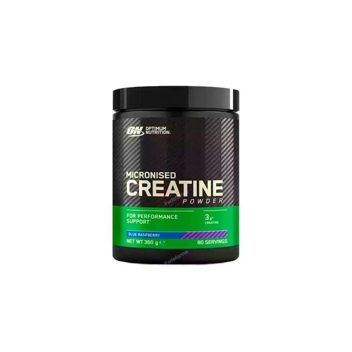 Optimum Nutrition Micronised Creatine Powder, Monohidrato Micronizado, Sabor Blue Raspberry, 360g