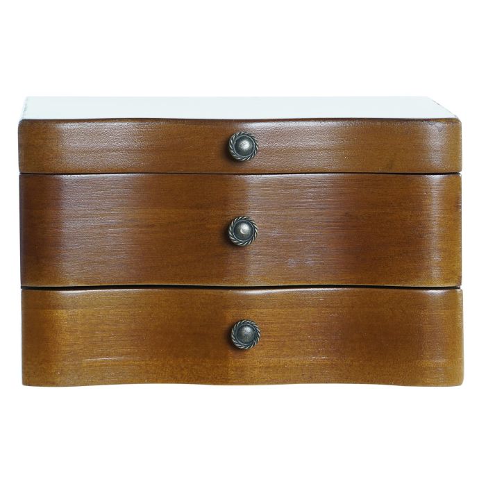 DKD Home Decor Joyero Marrón con Espejo y 1 Cajón, de MDF y Terciopelo, 20x13.5x12 cm 4 DKD Home Decor Joyero Marrón con Espejo y 1 Cajón, de MDF y Terciopelo, 20x13.5x12 cm 4
