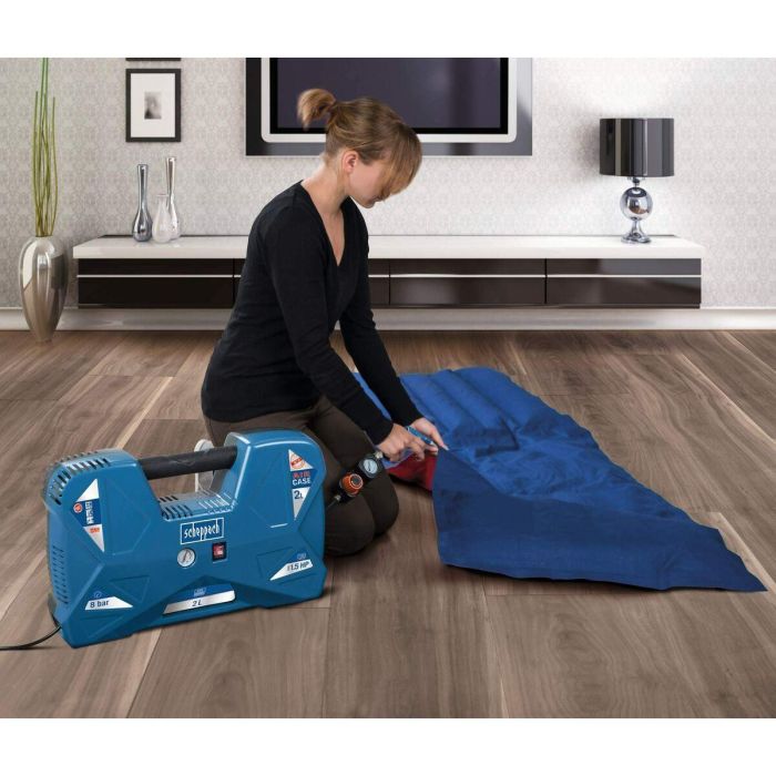 Scheppach Compresor Portátil AIR CASE - 2L - 1100 W - 8 Bares (Incluye 12 Accesorios) 1