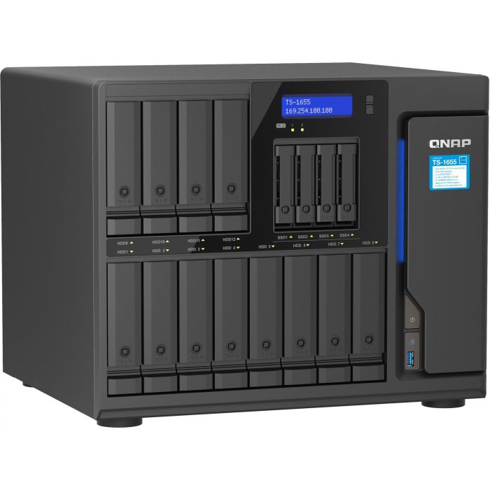 Qnap Servidor NAS TS-1655-8GR 16 Bahías, Montaje en Bastidor, 2.5 Gigabit Ethernet, 8GB RAM 6
