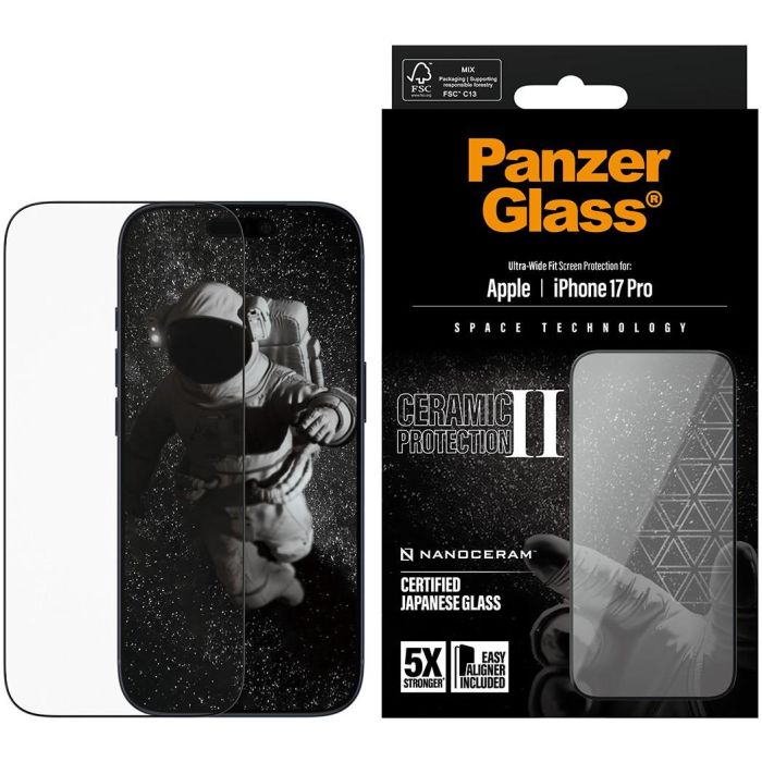 PanzerGlass Ceramic II Schutzglas iPhone 17 Pro UWF 1