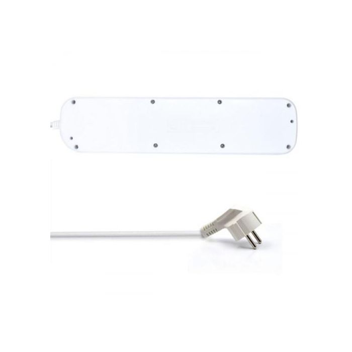 Ewent EW3932-3M Regleta Limitador de Tensión con 6 Salidas AC Tipo F, 3500W, Cable 3m, Blanco, Interruptor y Montaje Pared 4