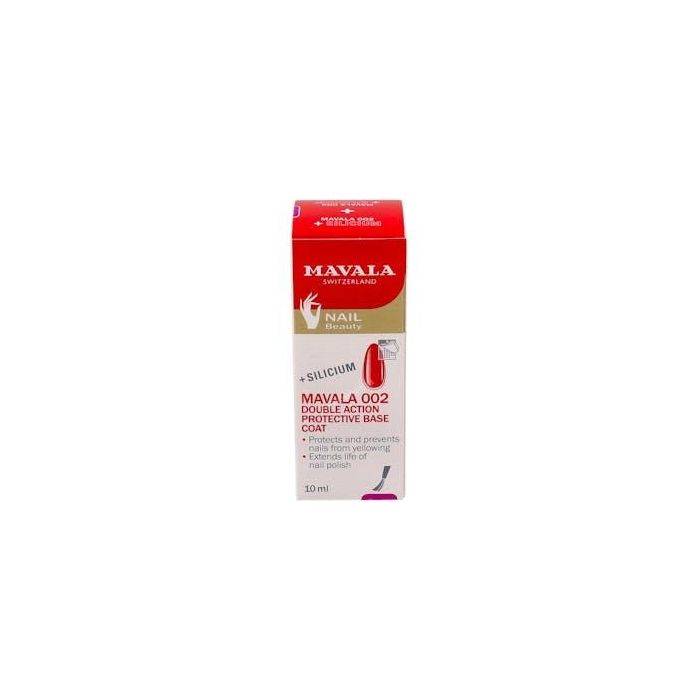 Mavala #002 Base Tratante Protectora para Uñas Manicura y Pedicura, Anti-Amarilleo, Prolonga Duración del Esmalte 10 ml