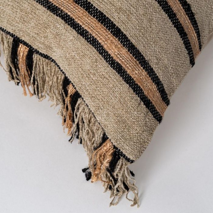 Cojín Beige-Ocre Algodón/Terciopelo 50 X 50 cm