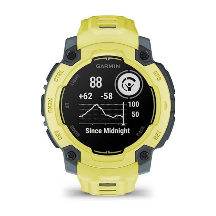 Garmin Instinct E Reloj Inteligente Deportivo GPS, 45 mm, Pantalla MIP 0.9", 16 Días Batería, 10 ATM, Twilight/Electric Lime, Seguimiento Actividad y Frecuencia Cardíaca