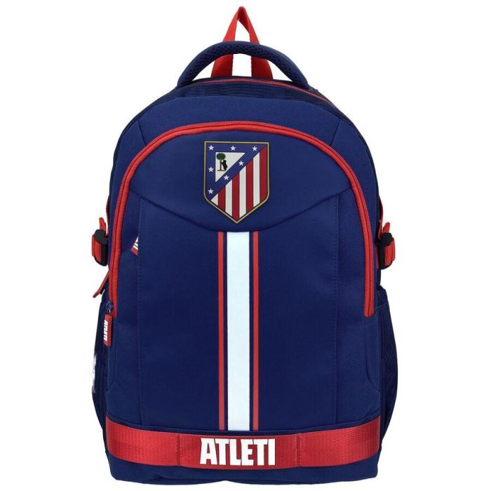 CYP BRANDS Mochila Atlético de Madrid 43cm, adaptable, 3 bolsillos, asa ergonómica, espaldera transpirable, bolsillos laterales