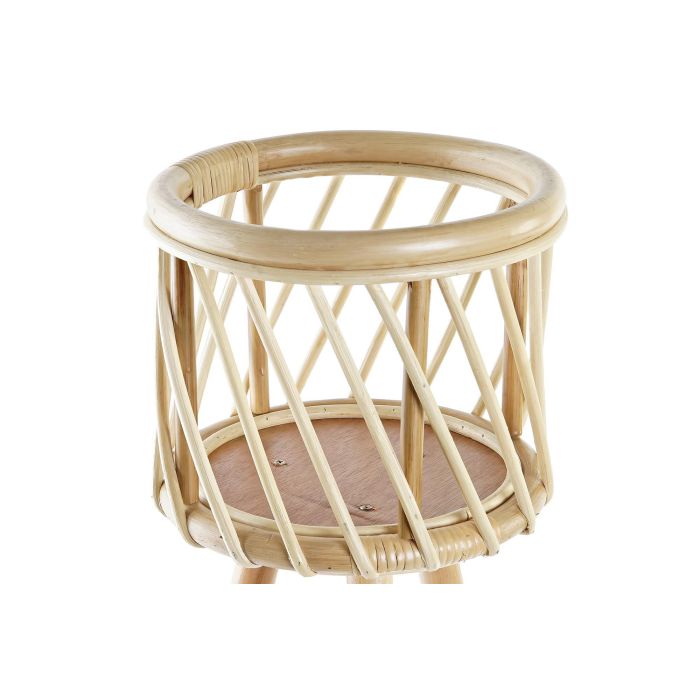 DKD Home Decor Macetero Balinés de Bambú Natural 70 cm Alto, 20x23 cm Base 2