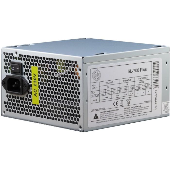 Inter-Tech SL-700 Plus Fuente Alimentación PC 700W ATX 82% Eficiencia Activa 20+4 pin 1
