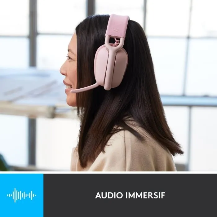 Logitech Zone Vibe 100 Auriculares Bluetooth Inalámbricos Diadema Rosa para Llamadas/Música 3