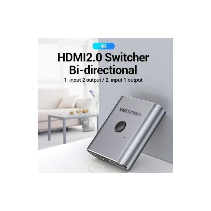 Switch Conmutador 4K HDMI 2.0 Bidireccional Vention AFUH0 HDMI Hembra / 2x HDMI Hembra 1