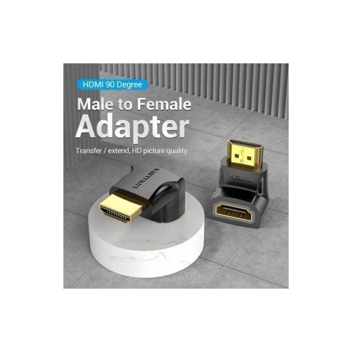 Adaptador HDMI 4K 90º Vention AIOB0-2/ HDMI Macho - HDMI Hembra/ Pack 2 Uds 2