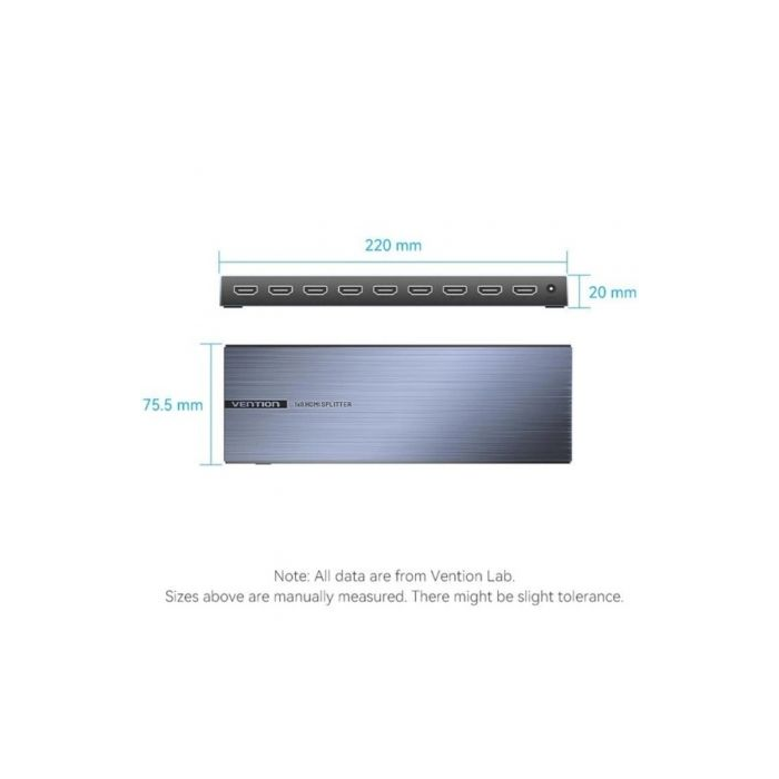 Splitter HDMI 8 en 1 Vention AKQB0-EU/ 8xHDMI 1