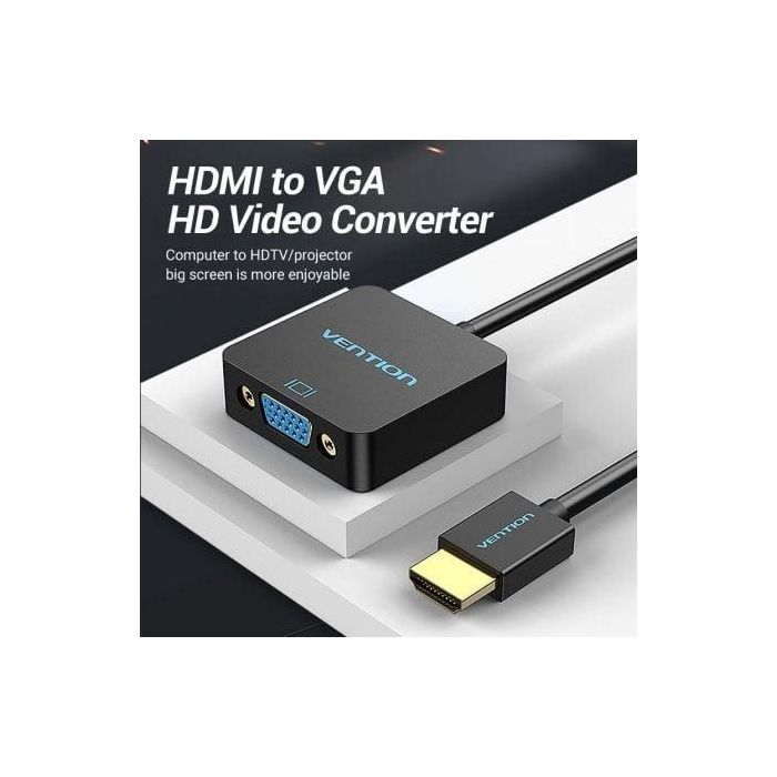 Conversor Vention ACPBB/ HDMI Macho - VGA Hembra/ 15cm/ Negro 1
