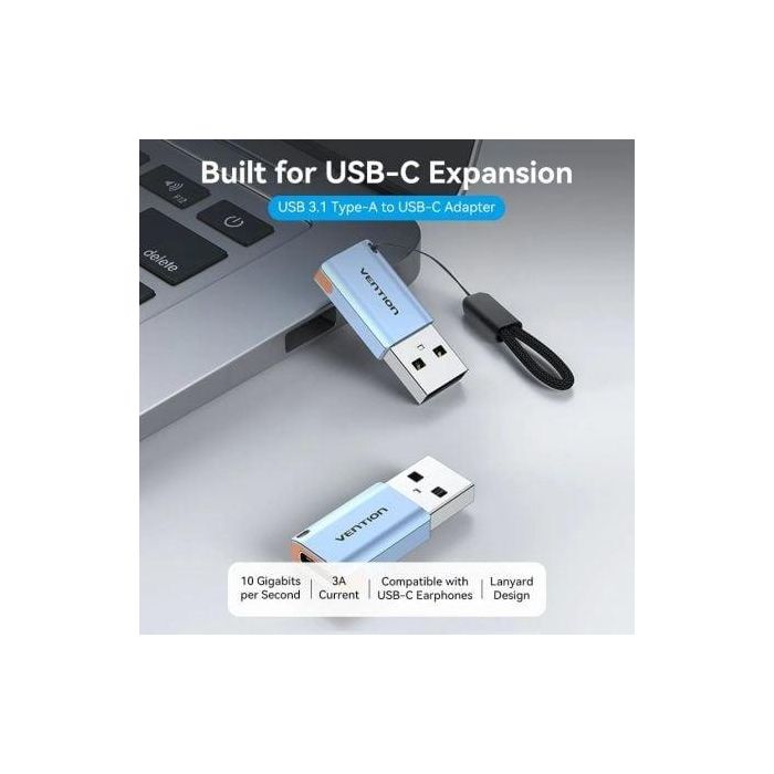 Adaptador USB 3.1 Vention CUAH0/ USB Tipo-C Hembra - USB Macho/ Gris 1