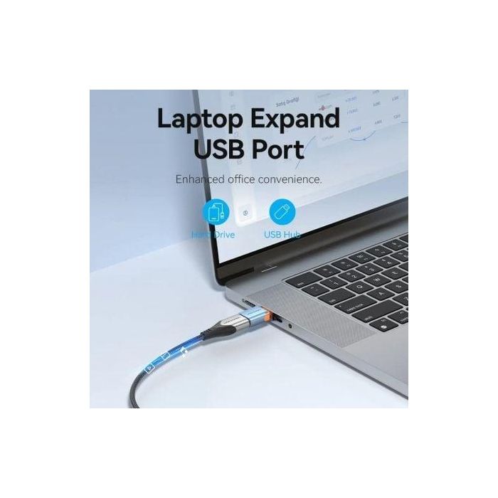 Adaptador OTG USB 3.1 Vention CUBH0/ USB Tipo-C Macho - USB Hembra/ Gris 3
