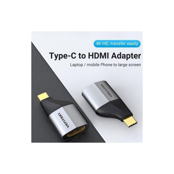 Adaptador USB Tipo-C Vention TCAH0/ USB Tipo-C Macho - HDMI Hembra 1