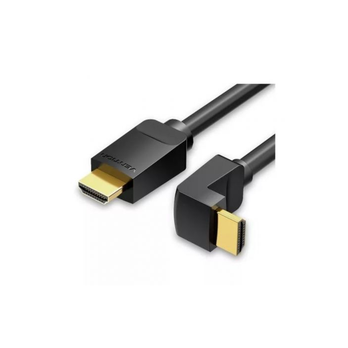 Cable HDMI 2.0 4K Acodado 90º Vention AARBG/ HDMI Macho - HDMI Macho/ 1.5m/ Negro