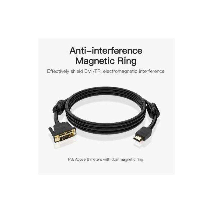 Cable Conversor Vention ABFBF/ DVI Macho - HDMI Macho/ 1m/ Negro 3