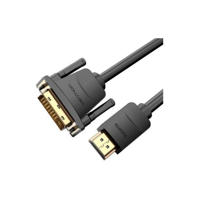 Adaptador DVI a HDMI Vention ABFBH Negro 2 m