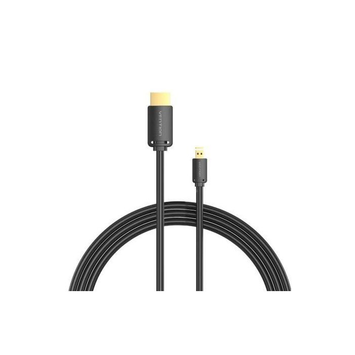 Cable Micro HDMI 2.0 4K Vention AGIBH/ HDMI Macho - Micro HDMI Macho/ 2m/ Negro 2