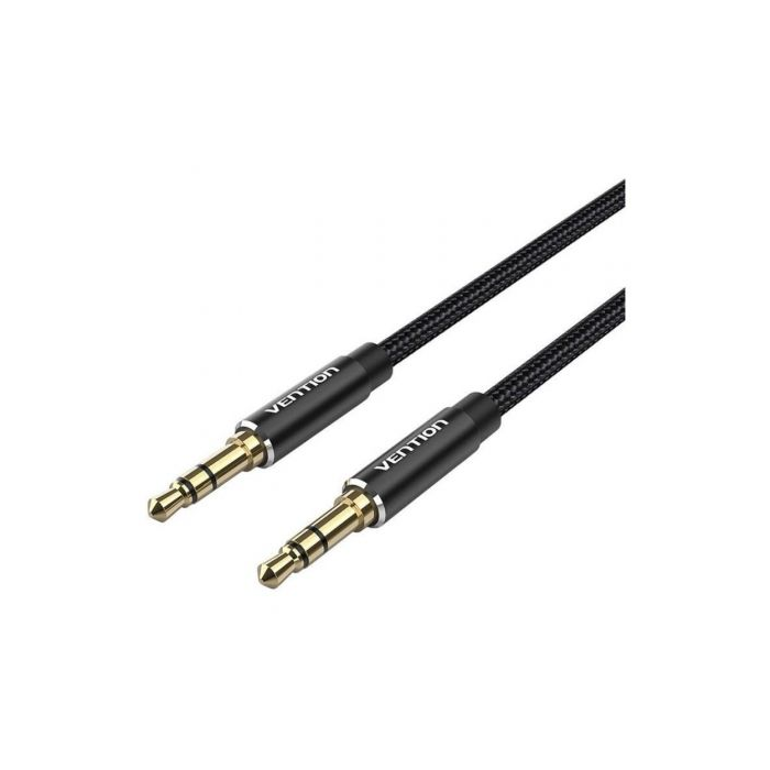 Cable Estéreo Vention BAWBF/ Jack 3.5 Macho - Jack 3.5 Macho/ 1m/ Negro