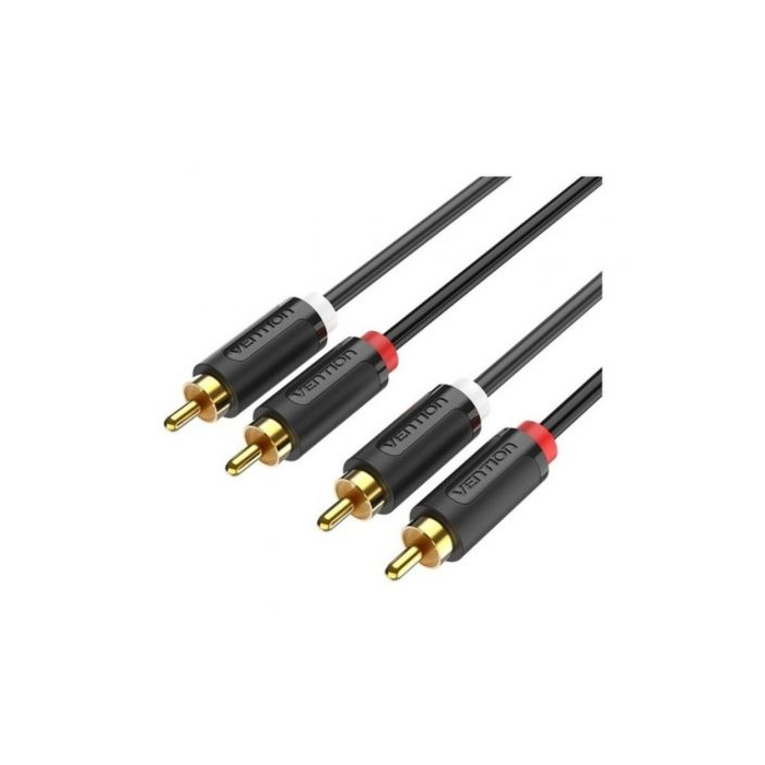 Cable Estéreo Vention BCMBD/ 2x RCA Macho - 2x RCA Macho/ 50cm/ Negro