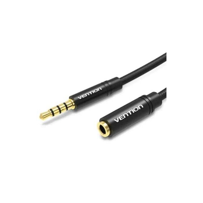 Cable Estéreo Vention BHBBG/ Jack 3.5 Macho - Jack 3.5 Hembra/ 1.5m/ Negro