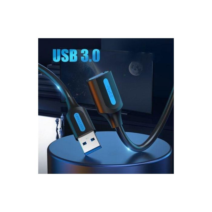Cable Alargador USB 3.0 Vention CBHBD/ USB Macho - USB Hembra/ 5Gbps/ 50cm/ Negro 1