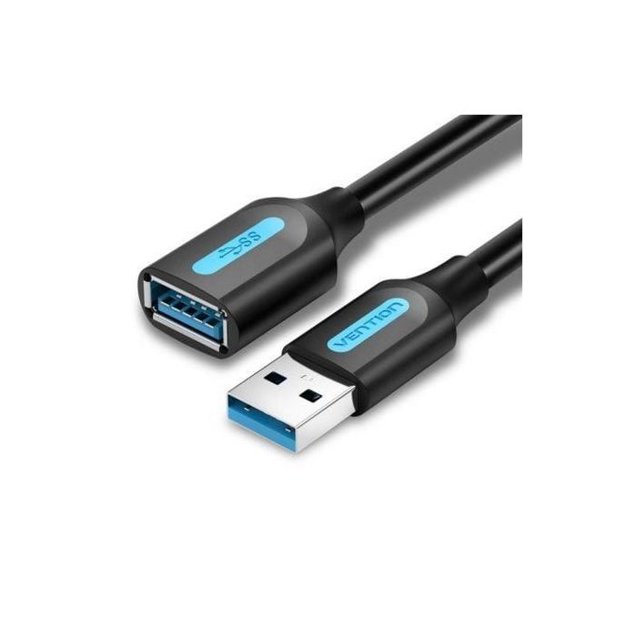 Cable Alargador USB 3.0 Vention CBHBD/ USB Macho - USB Hembra/ 5Gbps/ 50cm/ Negro
