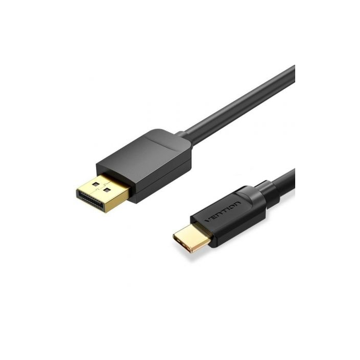 Cable Conversor Vention CGYBF/ USB Tipo-C Macho - DisplayPort Macho/ 1.5m/ Negro