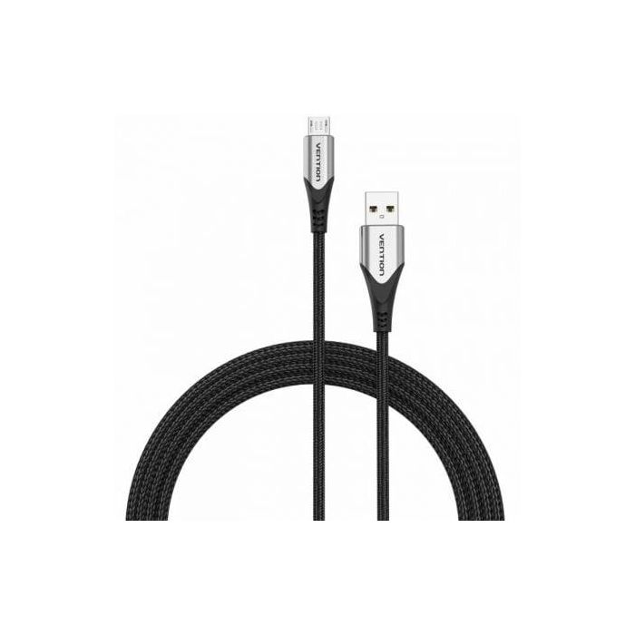 Cable USB 2.0 Vention COAHH/ microUSB Macho - USB Macho/ Hasta 60W/ 480Mbps/ 2m/ Gris 1