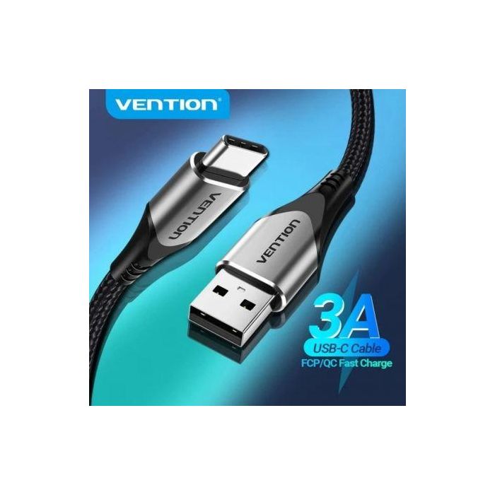Cable USB 2.0 Tipo-C Vention CODHC/ USB Macho - USB Tipo-C Macho/ Hasta 60W/ 480Mbps/ 25cm/ Gris 2