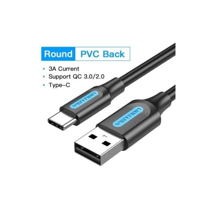 Cable USB 2.0 Tipo-C Vention COKBC/ USB Macho - USB Tipo-C Macho/ Hasta 60W/ 480Mbps/ 25cm/ Gris 1
