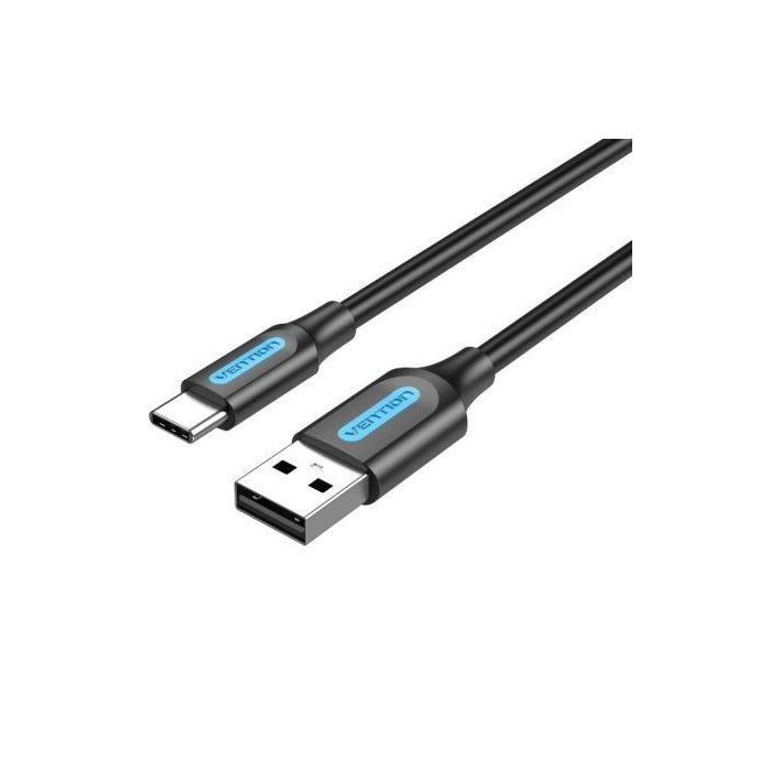 Cable USB 2.0 Tipo-C Vention COKBD/ USB Macho - USB Tipo-C Macho/ Hasta 60W/ 480Mbps/ 50cm/ Gris