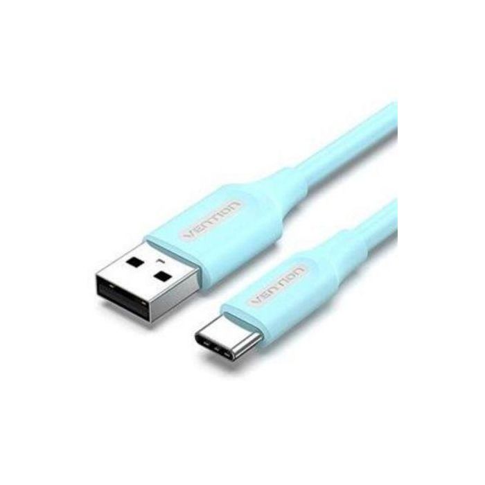 Cable USB 2.0 Tipo-C Vention COKSF/ USB Tipo-C Macho - USB Macho/ Hasta 60W/ 480Mbps/ 1m/ Azul