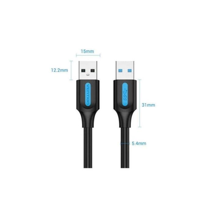 Cable USB 3.0 Vention CONBH/ USB Macho - USB Macho/ 5Gbps/ 2m/ Negro 1