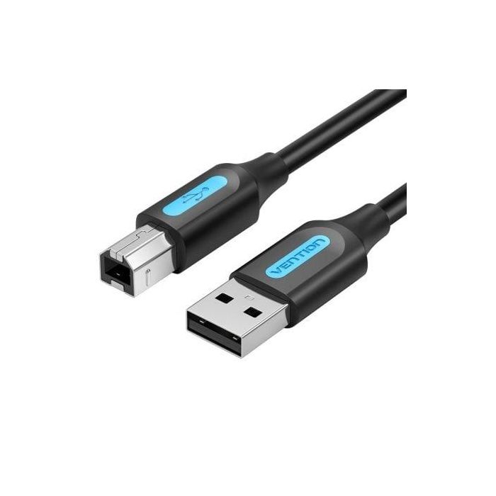 Cable USB 2.0 Impresora Vention COQBH/ USB Tipo-B Macho - USB Macho/ 480Mbps/ 2m/ Negro