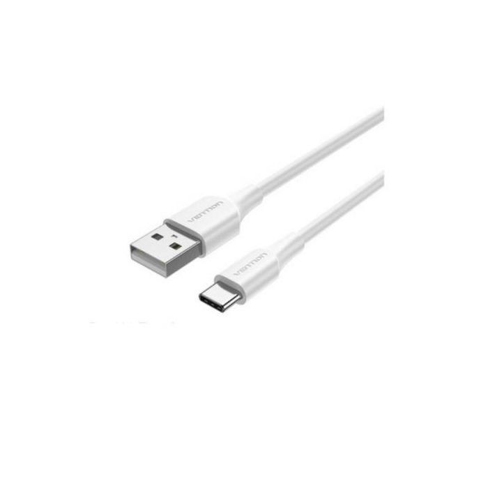Cable USB 2.0 Tipo-C Vention CTHWF/ USB Tipo-C Macho - USB Macho/ Hasta 60W/ 480Mbps/ 1m/ Blanco