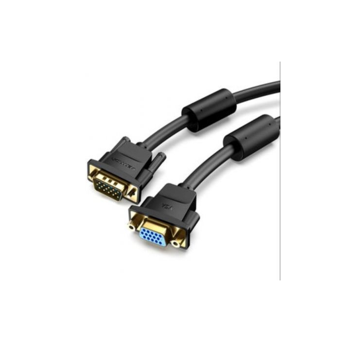Cable Alargador SVGA Vention DAGBH/ VGA Macho - VGA Hembra/ 2m/ Negro