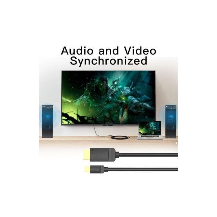 Cable Conversor Vention HABBH/ Mini DisplayPort Macho - HDMI Macho/ 2m/ Negro 2