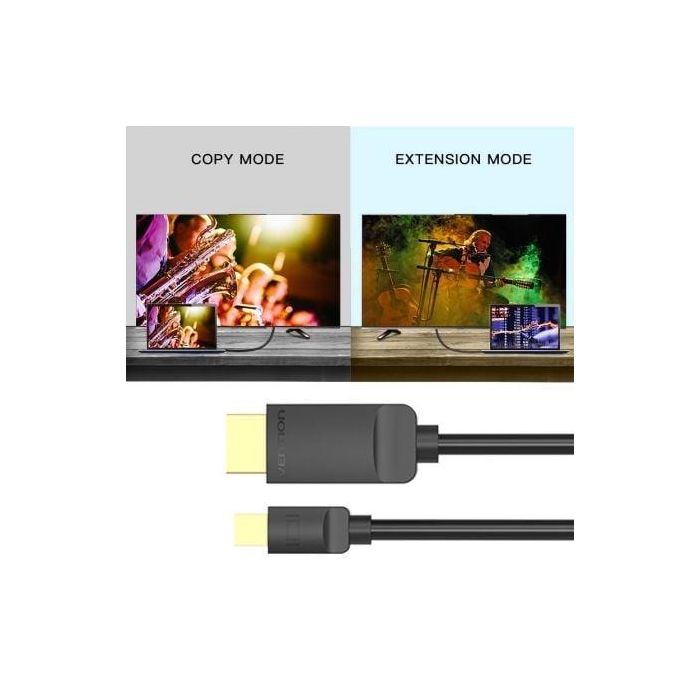 Cable Conversor Vention HABBH/ Mini DisplayPort Macho - HDMI Macho/ 2m/ Negro 3