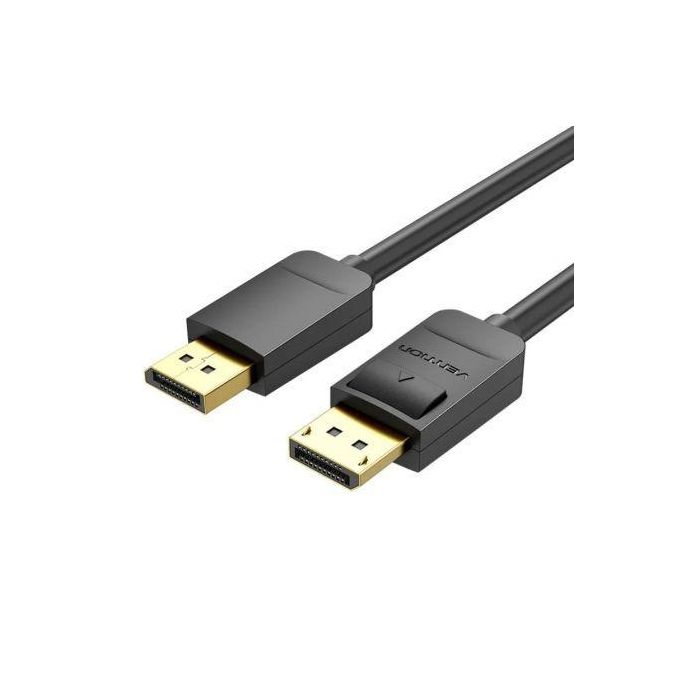 Cable DisplayPort 1.2 4K Vention HACBF/ DisplayPort Macho - DisplayPort Macho/ 1m/ Negro