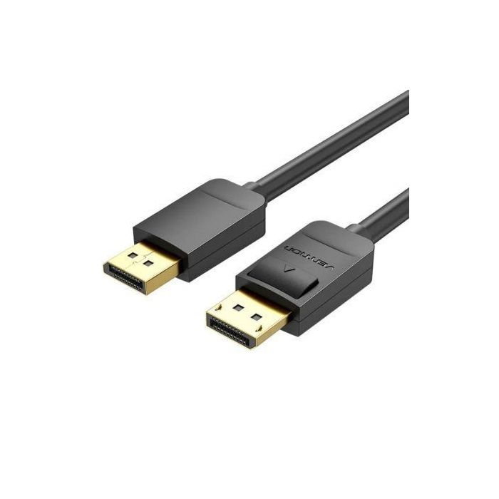 Cable Displayport 1.2 4K Vention HACBJ/ Displayport Macho - Displayport Macho/ 5m/ Negro