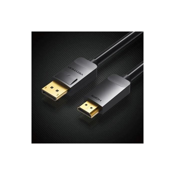 Cable Conversor Vention HADBG/ Displayport Macho - HDMI Macho/ 1.5m/ Negro 2