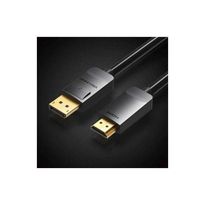 Cable Conversor Vention HADBH/ Displayport Macho - HDMI Macho/ 2m/ Negro 2