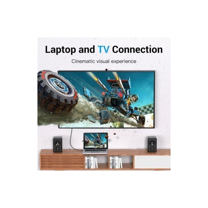 Cable Conversor Vention HAHBG/ Mini Displayport Macho - HDMI Macho/ 1.5m/ Negro 1