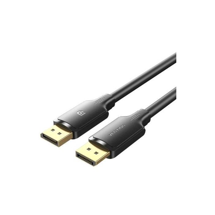 Cable Conversor Vention HAKBH/ DisplayPort Macho - DisplayPort 4K Macho/ 2m/ Negro