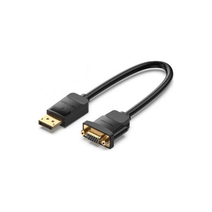 Conversor Vention HBSBB/ DisplayPort Macho - VGA Hembra/ 15cm/ Negro