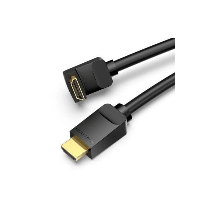 Cable HDMI 2.0 4K Acodado Vention AAQBF/ HDMI Macho - HDMI Macho/ 1m/ Negro 1